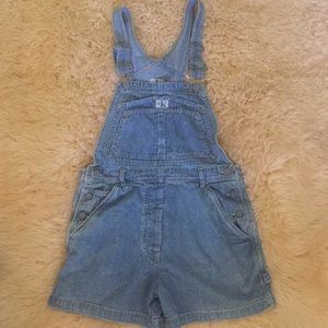 Calvin Klein Short Jean Overalls